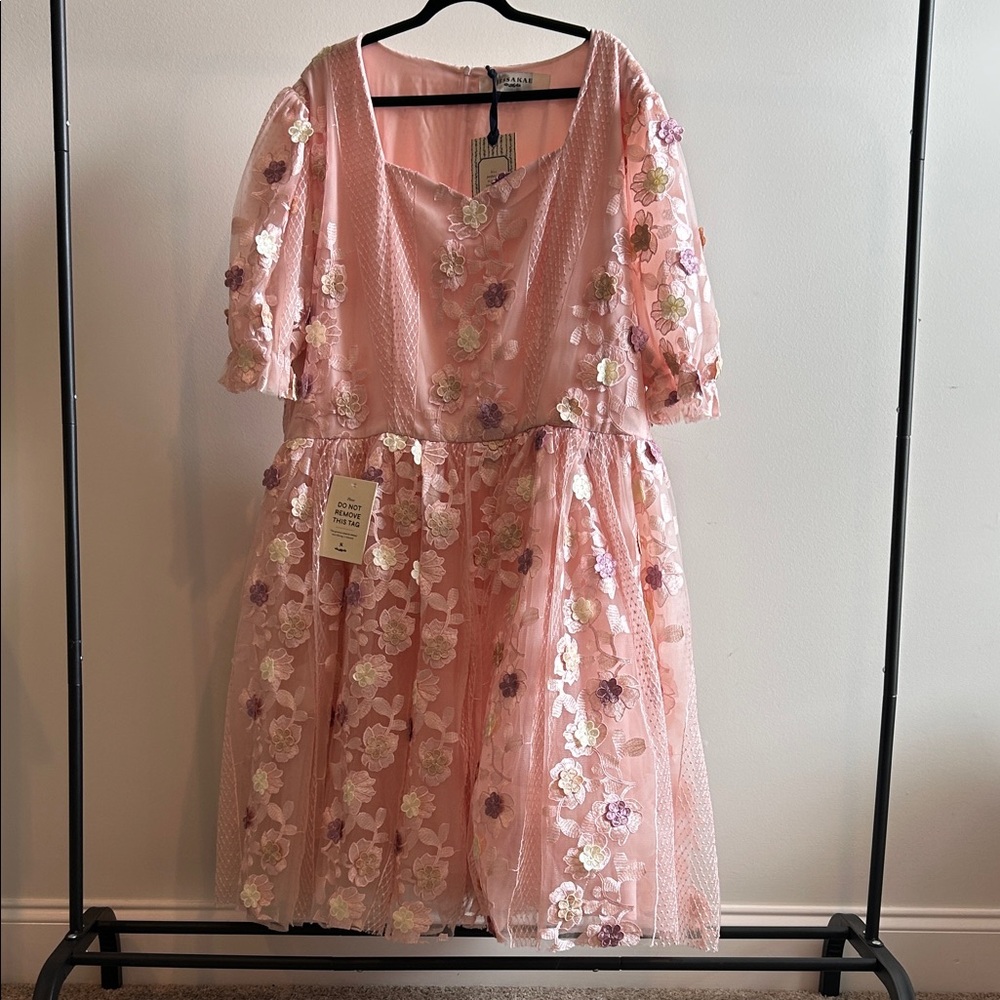 Elegant Pink Floral Dress
